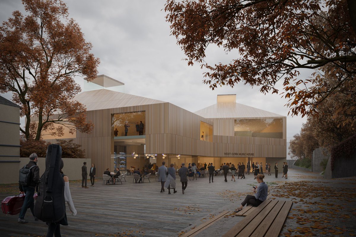 graphbcn's tweet photo. McCullough Mulvin Architects has been selected as the winner of the international competition for a new world-class performance and music education facility for West Cork Music in Bantry, Co. Cork.Congrats!

Designed by @mcculloughmulvinarchitects 

Image by @graph.bcn https://t.co/sIQft7NMtJ