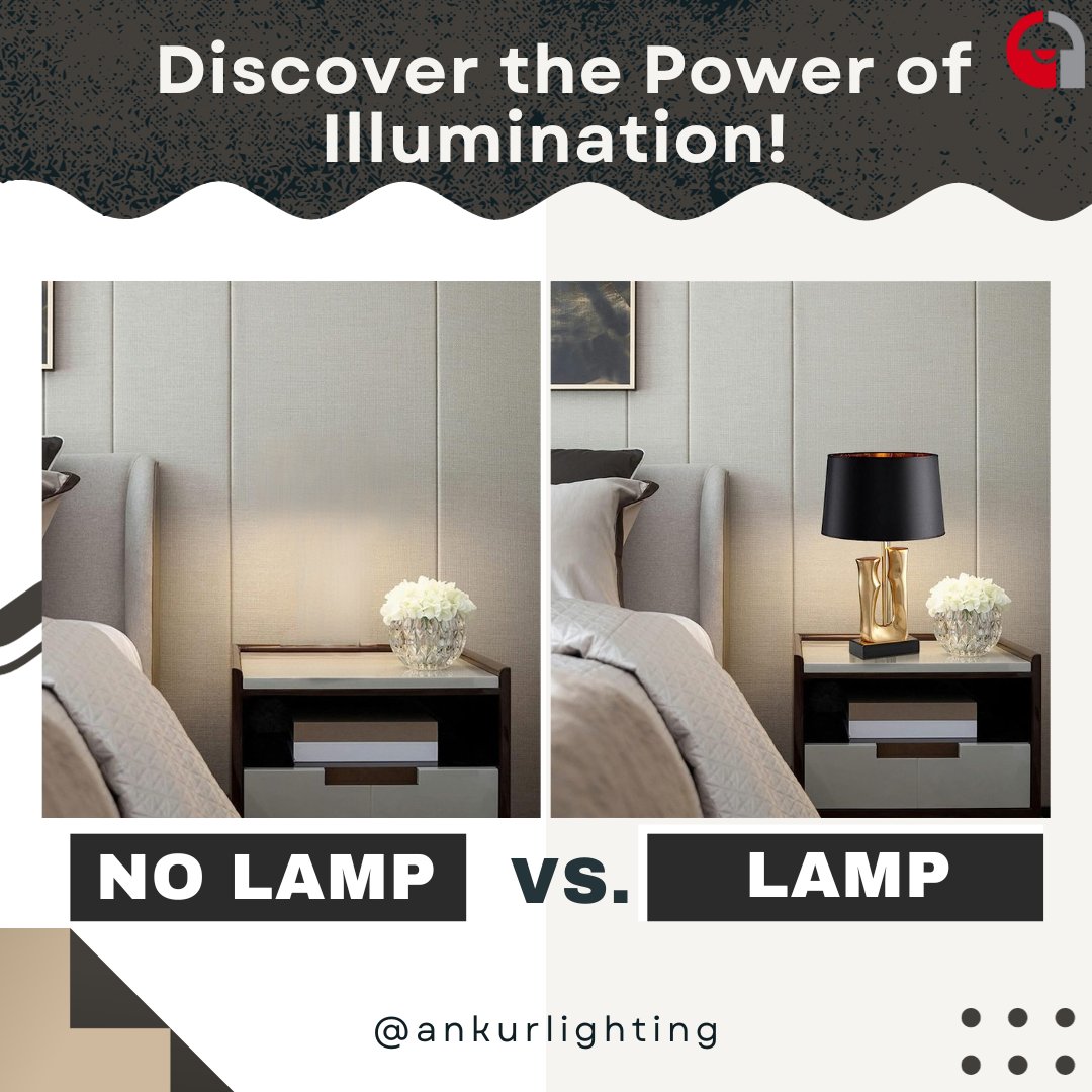 ankurlighting's tweet image. Discover the Power of Illumination! ✨💡 Ever noticed how a simple addition like a lamp on your bedside table can make a huge difference in the ambiance of your bedroom? It's all about those cozy vibes and a touch of elegance.
Shop now: ankurlighting.com/collections/ta…
#LightingMatters