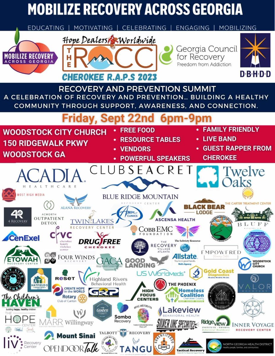 MRAGABUSTOUR's tweet photo. Today in Woodstock 6:00 PM at Woodstock City Church - Recovery is Real 

#garecovers #gapol #recovery #recoverymonth #nationalrecoverymonth https://t.co/igwawrYxtk
