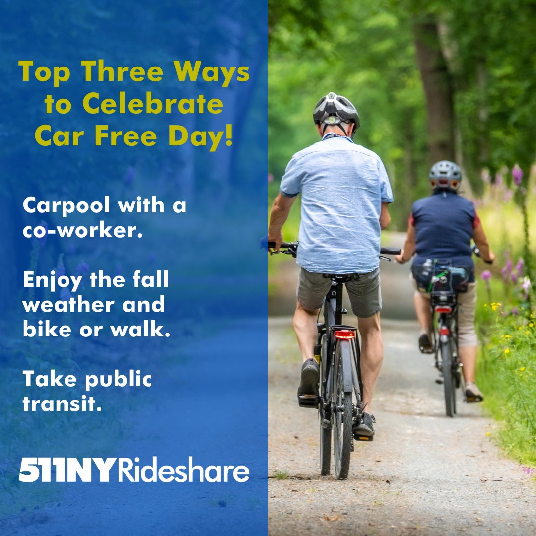 Celebrate #CarFreeDay by leaving your car behind and trying other ways to get around. You can bike, carpool, walk, or take public transit to help reduce your carbon footprint and improve air quality.

Visit our website to learn more: brnw.ch/21wCQkR 🌿🚴‍♂️ #MyGreenTrip