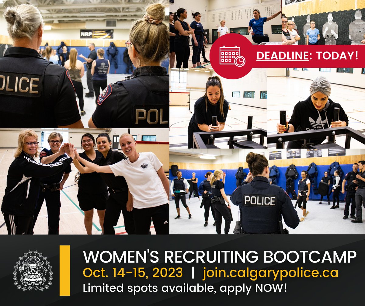 CalgaryPolice's tweet photo. ⏳ Time is running out! Last chance to register is TODAY!

🔍 Register: https://t.co/MzOeNi0h5w

#WomenInPolicing #JoinCPS #Mentorship #YYC #Recruiting https://t.co/HnXHowNYHM