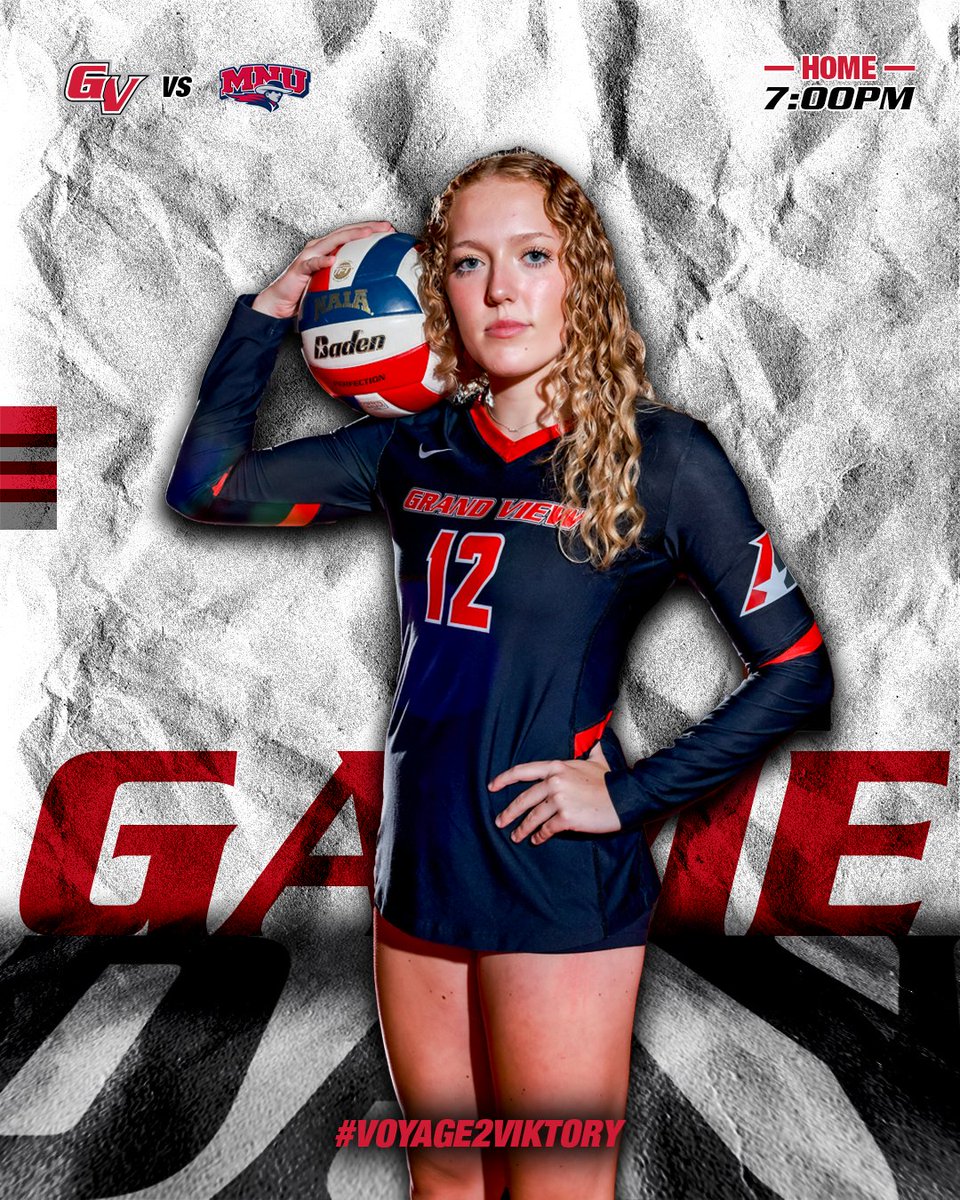 Viking Athletics (@vikingathletics) on Twitter photo 🏐| #GAMEDAY | <a href="/GVU_VB/">Grand View Women’s Volleyball</a>
🆚: MidAmerica Nazarene University
📍: Des Moines, IA
⏰: 7:00 PM
📈: ow.ly/5hx950PNn4n
📹: ow.ly/yOaA50PNn4m
🎟️: ow.ly/xOqo50PNn4o
#Voyage2Viktory 🏐| #GAMEDAY | <a href="/GVU_VB/">Grand View Women’s Volleyball</a>
🆚: MidAmerica Nazarene University
📍: Des Moines, IA
⏰: 7:00 PM
📈: ow.ly/5hx950PNn4n
📹: ow.ly/yOaA50PNn4m
🎟️: ow.ly/xOqo50PNn4o
#Voyage2Viktory