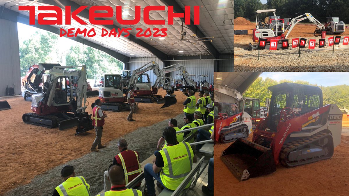 The inaugural <a href="/TakeuchiMFG/">TakeuchiMFG</a> Demo Days was a huge success.  Customers had the opportunity to operate machines and tour Takeuchi’s U.S. Headquarters and Training Facility.  #Takeuchi #DemoDays #AndersonEquipment