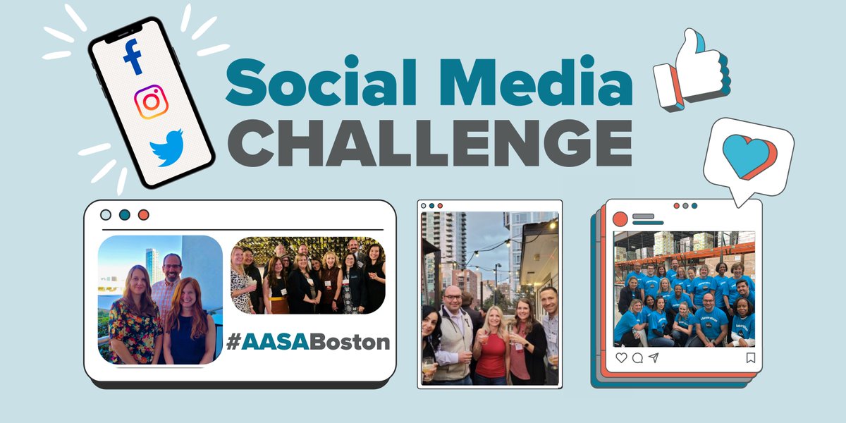 We have a few exciting challenges you can look forward to at our upcoming conference in Boston. We will announce a list of 10 photo challenges when the conference begins - your challenge is to capture these experiences in photos and post all 10 with the hashtag #AASABoston!