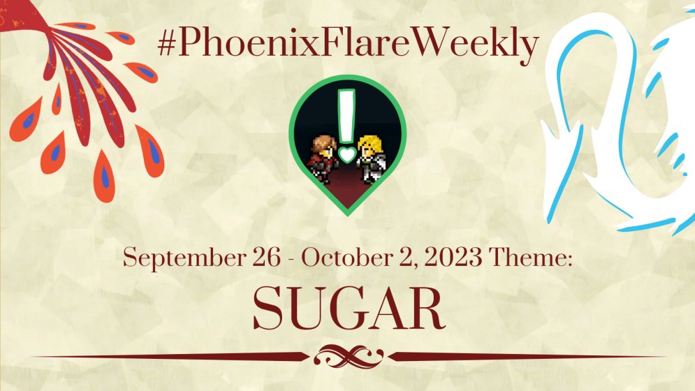 PhoenixFlareXVI's tweet photo. This week's #PhoenixFlareWeekly prompt is "Sugar"!
Tag your creations with @PhoenixFlareXVI and #PhoenixFlareWeekly and drop your (SFW!) contributions in the comments!
#PhoenixFlare π¦π https://t.co/PHrvlQKU0s