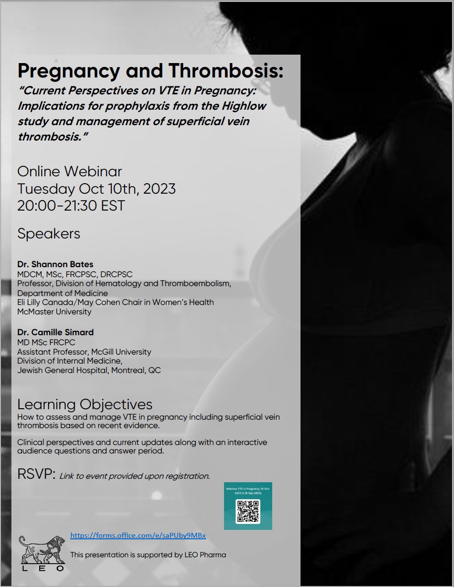 Camille Simard (@camillemsimard) on Twitter photo Join our webinar on VTE and pregnancy! Management of SVT in pregnancy and perspectives 1 year post HIGHLOW study to be discussed (and more)!
<a href="/LEOPharmaCA/">LEO Pharma Canada</a> <a href="/ThrombosisCan/">Thrombosis Canada</a> <a href="/canvector/">CanVECTOR Network</a> Join our webinar on VTE and pregnancy! Management of SVT in pregnancy and perspectives 1 year post HIGHLOW study to be discussed (and more)!
<a href="/LEOPharmaCA/">LEO Pharma Canada</a> <a href="/ThrombosisCan/">Thrombosis Canada</a> <a href="/canvector/">CanVECTOR Network</a>