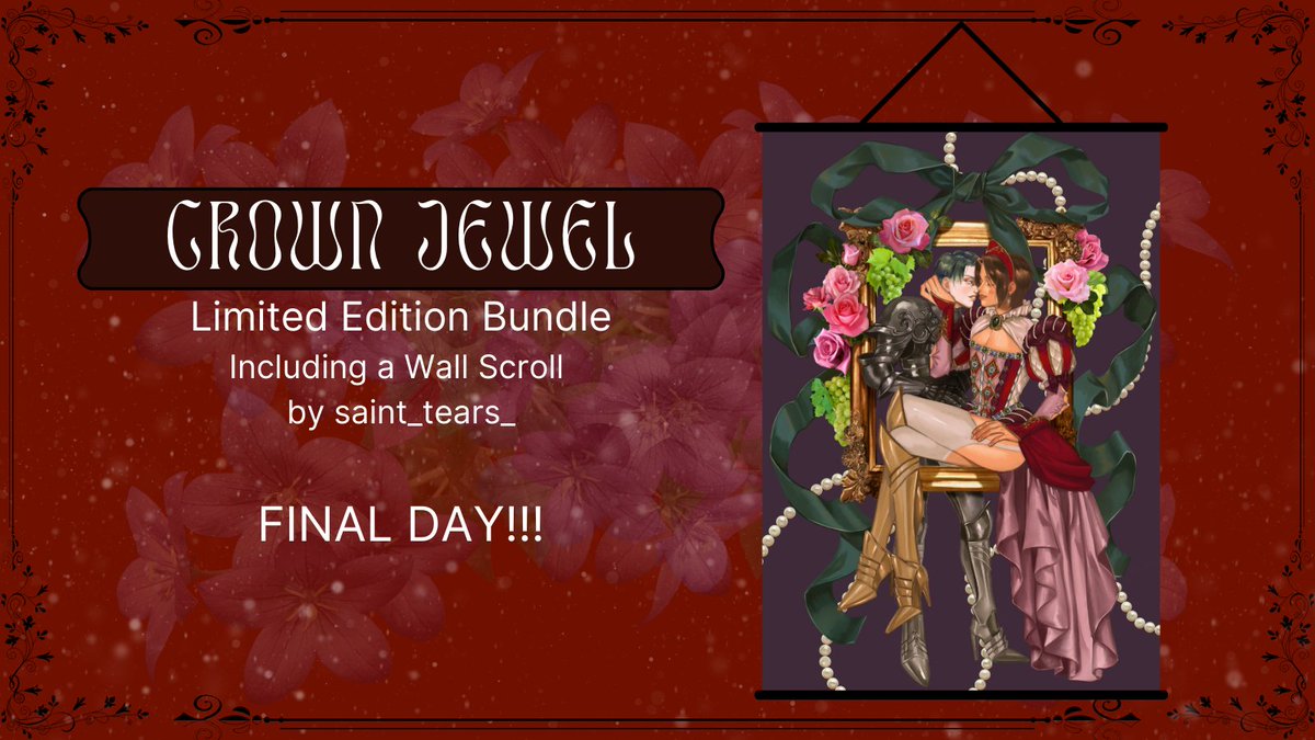 📜Attention Citizens of the Kingdom 📜

The final day is here... The FINAL chance for you to get our Limited Edition bundle! Our Wall Scroll will only be here for so long...

Your chance to join bask upon our royal couple's beauty is slipping away!

Link: sovereignbells.bigcartel.com