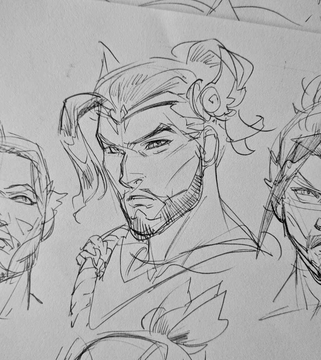 I do some Hanzo exploration yesterday. Now i think i understand how to draw him.
but I'm not entirely sure🙃 