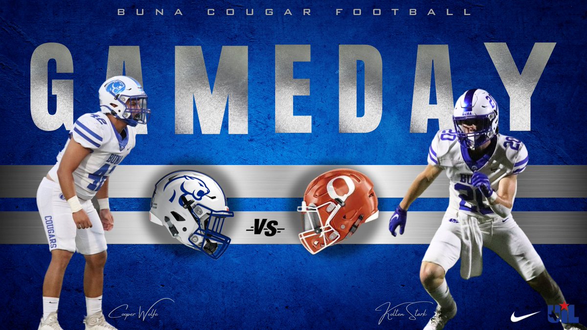🚨GAME DAY!!🚨
🆚Orangefield Bobcats
⌚️7:30
🏟️Cougar Stadium  - Buna HS

Cougars take on the Bobcats for Homecoming 2023! Let's Ride!
#Cougarnationletsride