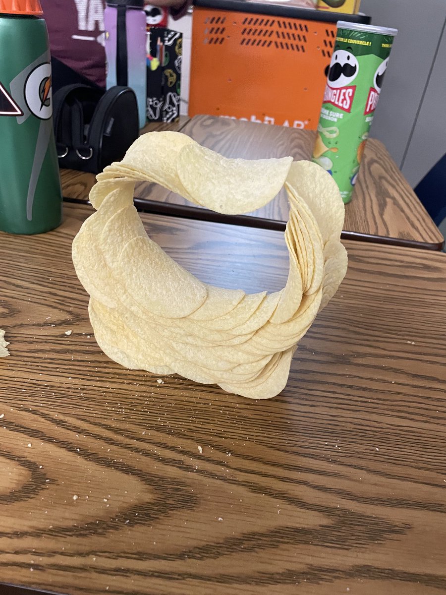 Lots of growth mindset as we attempted the #pringlering challenge!