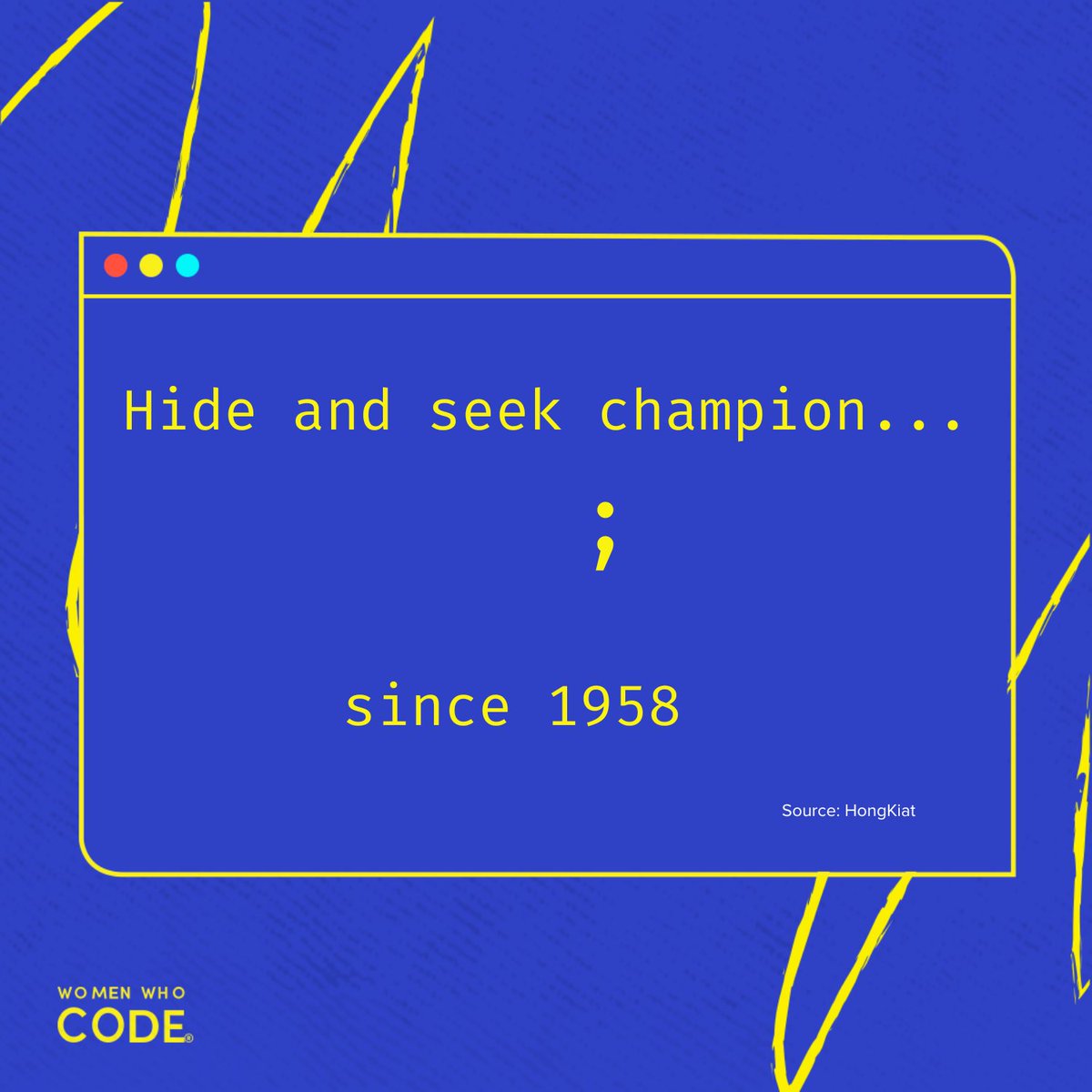 WomenWhoCode's tweet photo. *TWEETTYPE html
<html>
<head>
<title> #FunWithCode was made for you </title>
</head>
<h1> AND your #TechieBestie </h1>
</html>
#WomenWhoCode
#WWCode
#WomenInTech https://t.co/uP1vJWsiKG