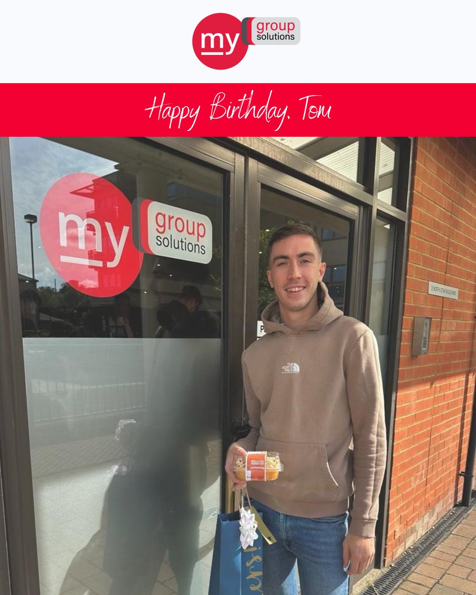 MyGrpSolutions's tweet photo. Today, we are celebrating another birthday at the My Group offices. This time it is Tom Lacey’s birthday and we all want to wish him a very happy 26th birthday.  🎉🎂🎁 https://t.co/zzf7VGU03P