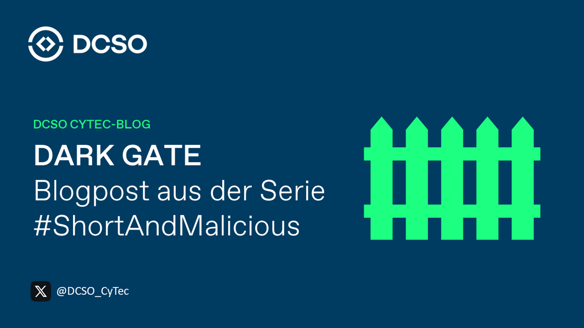 DCSO_de's tweet photo. Auf unserem DCSO-CyTec Blog gibt es einen neuen Post zur „DarkGate“-Malware. Während der Analyse wurde klar, dass sich die Art der Verschlüsselung verändert hat. 🔐
Ein Lösungsansatz zur Entschlüsselung: https://t.co/AxrYU3cxnV
#DarkGate #DCSO #CyTec #malware #cybersecurity https://t.co/lGBCVBqAZj
