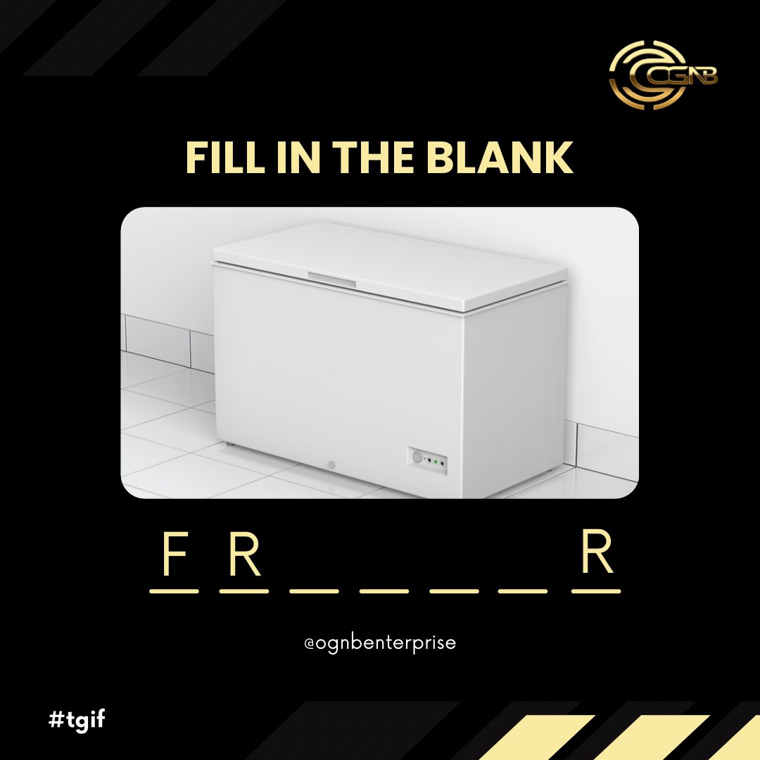 OGNBENTERPRISE_'s tweet photo. Fill in the gap guys…. Let us know your answer in the comment section below 👇

#electronics #homeappliances #ognbenterprise #electronicstore #fillintheblank #tgif #electronicsquiz https://t.co/VeNq063Fkm