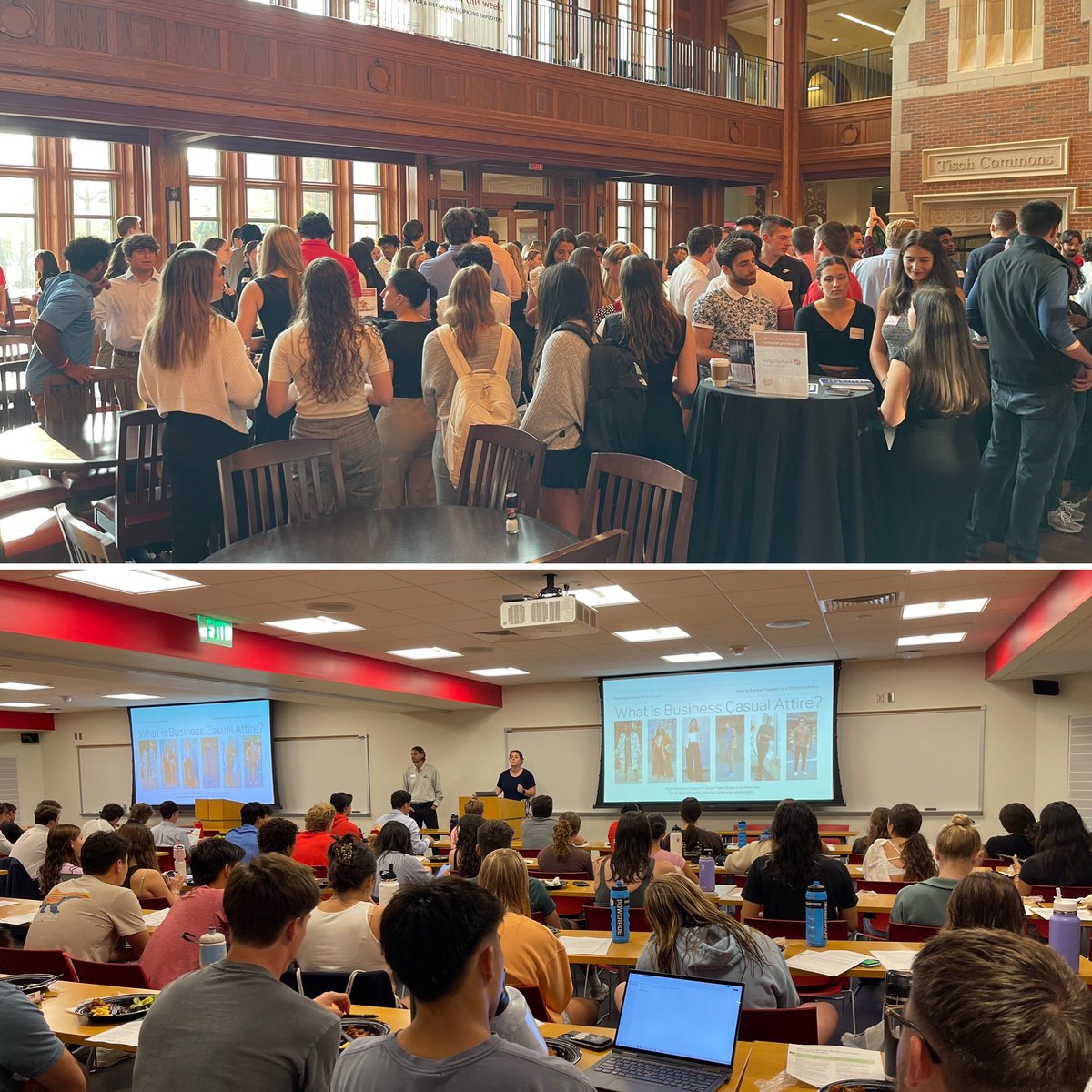 AnthonyAzama's tweet photo. Very proud w/ how our @WASHUBears showed up to share their name & story w/companies. 👏🏾 to Enrichment Services for Student-Athlete Development for preparing & providing these opportunities prior to the Career Fair. How to market yourself seminar prior to interviews #Built2Impact https://t.co/z6eZEOjb6z