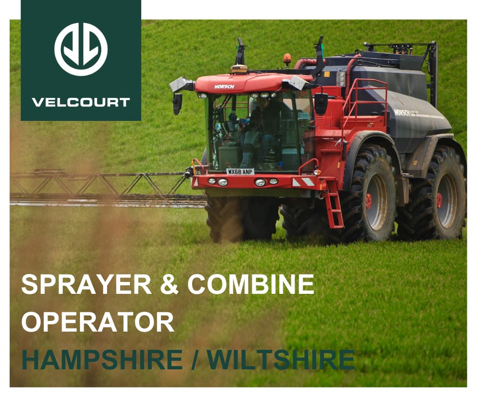 *SPRAYER / COMBINE OPERATOR*

We are looking to recruit an experienced Sprayer &amp; Combine operator with good workshop skills to join our team on a permanent basis - Hampshire / Wiltshire

For more information and to apply, go to:  shorturl.at/ipyZ4

 #farmjobs #farmingjobs