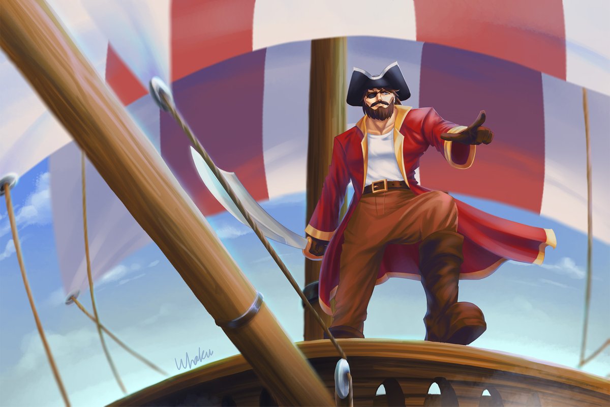 A few days late but here's an artwork I did of Captain Rhubarb for TLAPD! 
I combined his AQ3D and DF designs.
#AQ3D #Dragonfable #TLAPD