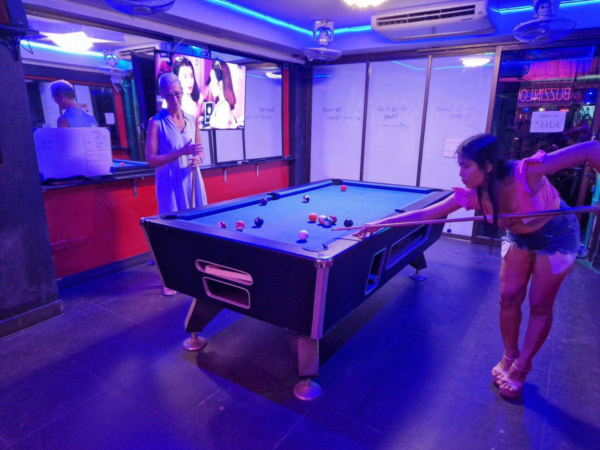 Playing Pool @buzzinlounge pattaya.