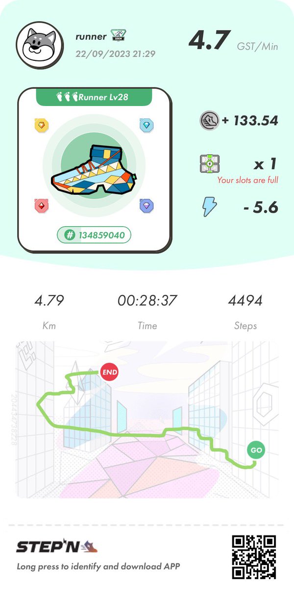 stepn75's tweet photo. 今日も元気にすてっぷん🏃‍♂️
初めてエンハンスしてみたけど残念😅
新しいアクティベーションコードどーぞ
New Activation Code 👉01998678
#STEPNEMBER2
#STEPNDaily
#stepnactivationcode
#stepnfriends
#STEPNPirate5K
#STEPNanectodes
#mySTEPNrun
#STEPNLEGENDARY
#STEPN https://t.co/uRwKLmEBGH