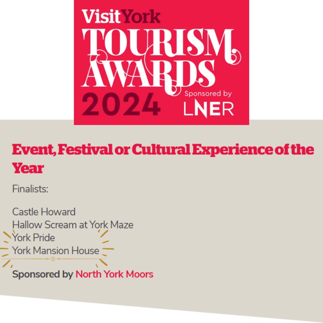 We are so proud to be a finalist for the Visit York Tourism Awards for the first YORK GEORGIAN FESTIVAL! We are a team of just 5 and collectively we open to the public 5 days a week, run events, private hires and marketing campaigns so this means a lot to us! @visityork