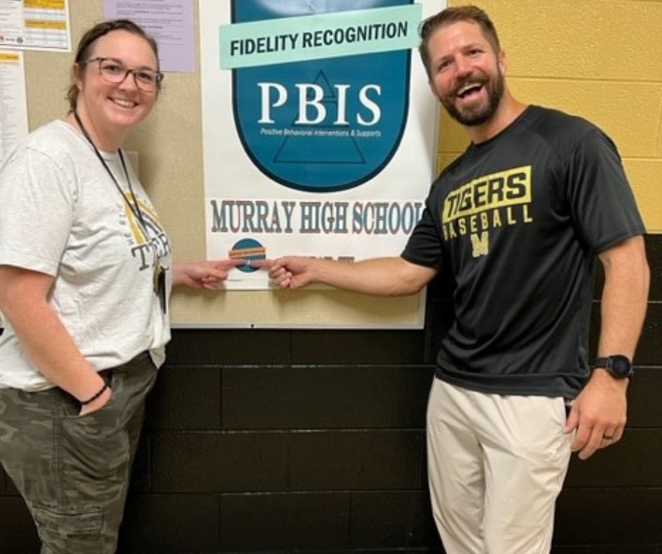 MurraySchools's tweet photo. Congrats to Murray High School-Bronze Positive Behavior Interventions and Supports recognition by The Kentucky Depart of Education (KDE) for the '22-'23 year for their annual State Recognition of Fidelity of PBIS for schools, successfully implementing PBIS. #murrayschools https://t.co/ZMndHqWngt