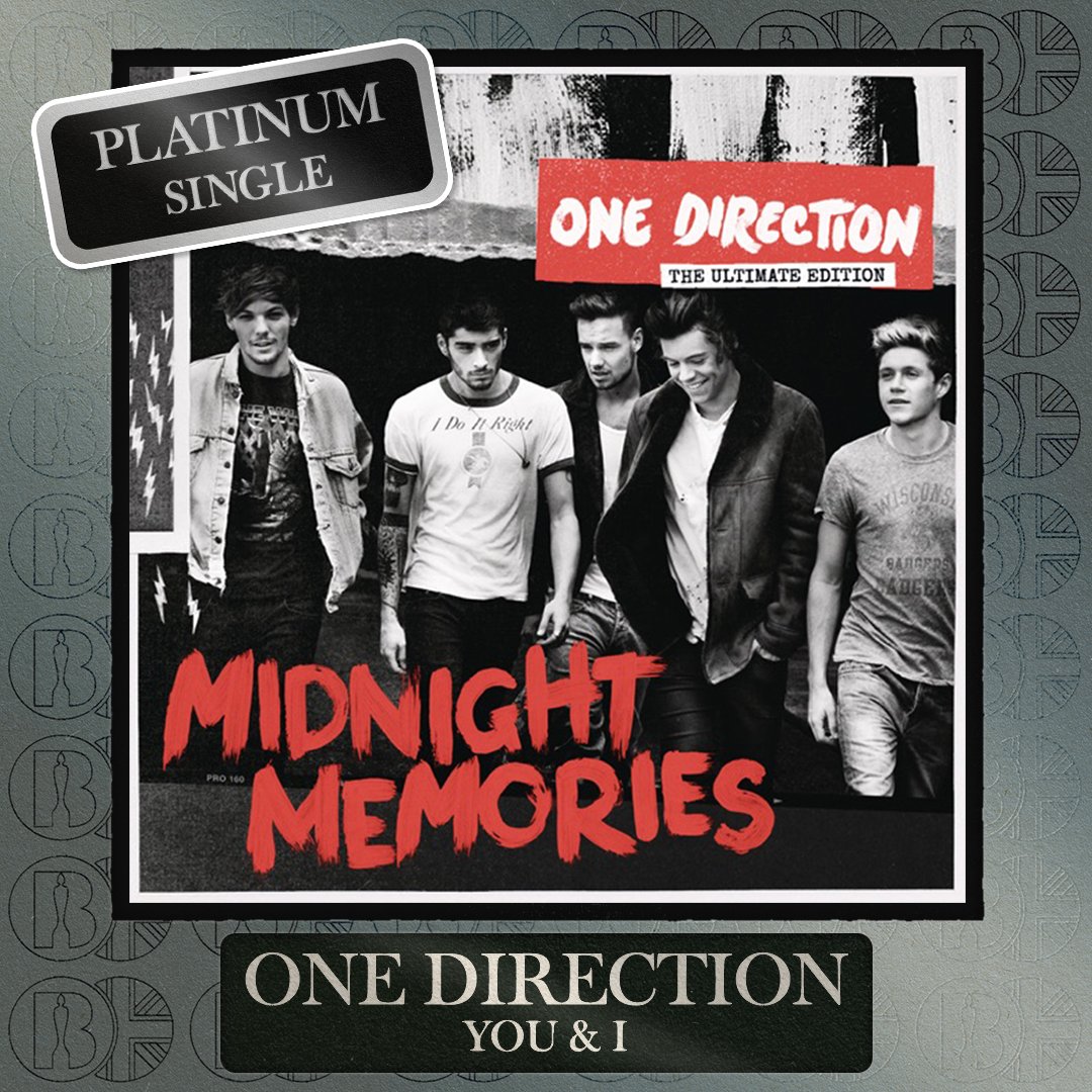 BRITs's tweet image. &apos;You &amp;amp; I&apos;, the single by @onedirection, is now #BRITcertified Platinum