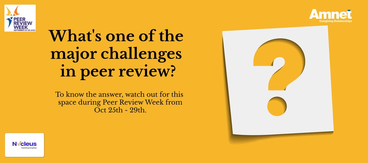 Peer Review Week is almost here (Sep 25-29)! Stay tuned for insightful discussions on 'Peer Review and The Future of Publishing' with industry experts Martin and Sven Fund!

#PeerReviewWeek #FutureOfPublishing #Publishing