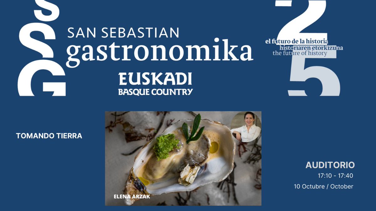 Elena Arzak nos guiará a través de un viaje al futuro que durante muchos años ha practicado @arzakrestaurant  Compra tu entrada en 👉 sansebastiangastronomika.com/es/Programa/Po… 📅 10 de Octubre 📍 Kursaal Donostia #ssg23 #ssg25Aniversario