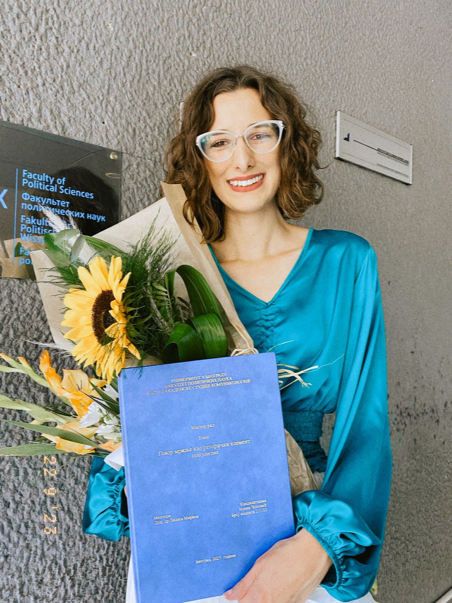 Priča sa Fakultetom političkih nauka (<a href="/FPN_Beograd/">FPN Beograd</a>) je završena. Odbranila sam master rad i od danas sam master komunikološkinja. 
Hvala divnim ljudima koji su me podržali. Hvala mojoj mentorki Lidiji Mirkov na pomoći, savetima i strpljenju. ❤️