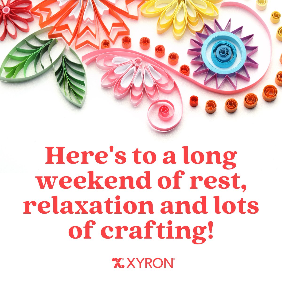 Cheers to the weekend Xyron® crafters! 
We thank you for making the world a more colorful and creative place!

#craftwithxyron #xyron #crafters #diy #craftime #weekend #createwithxyron