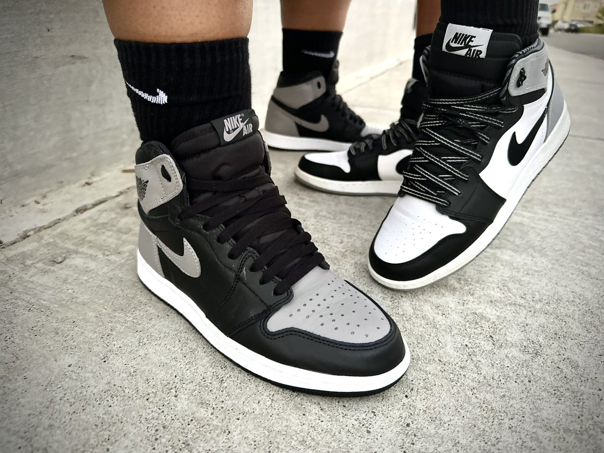 Last day of Jordan 1 collab with my wife for      #weekofjordan1high  we decided to go a little og with jordan 1 shadows and barons ..I really enjoyed this with 🥰😍…#kicksoftheblock #jordan1  #sneakerwifey #snkrliveheatingup