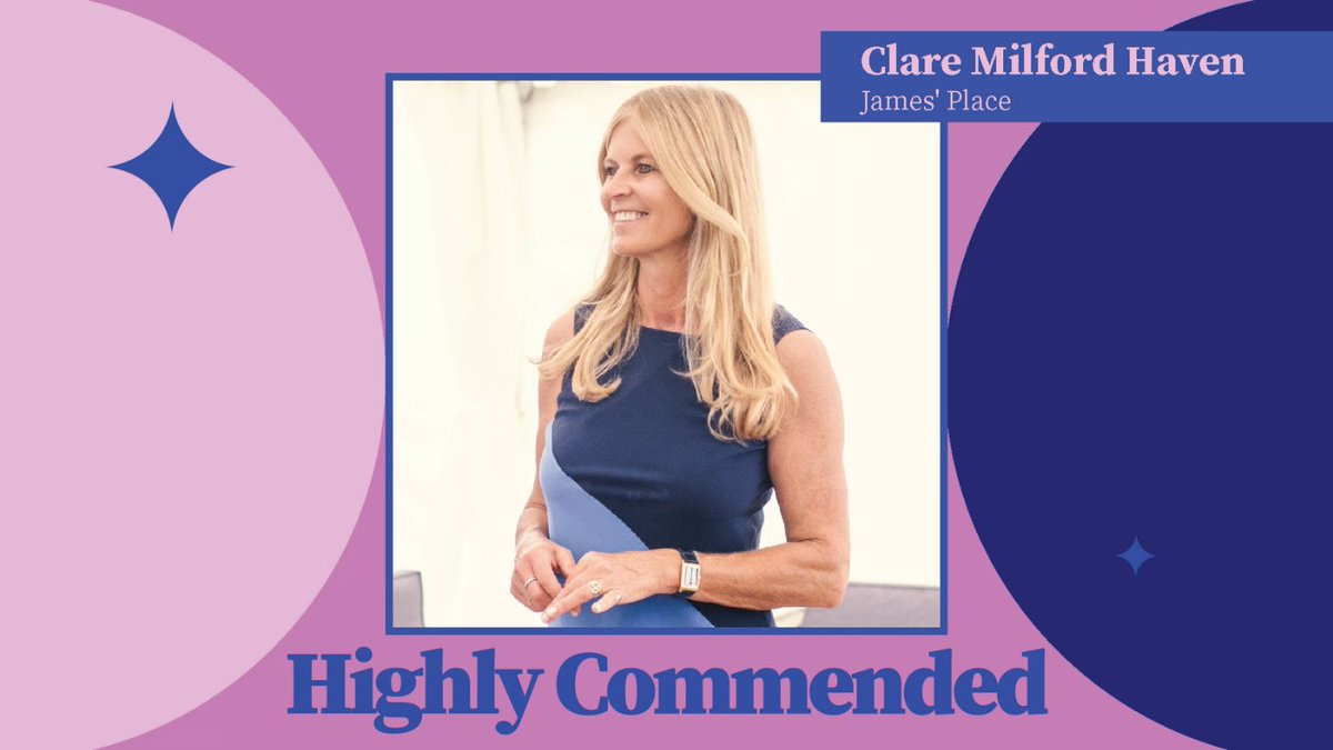 Congratulations to Clare Milford Haven of @JamesPlaceUK who has won a High Commendation in the Charity Chair of the Year category at the 2023 #ThirdSectorAwards! @ThirdSector