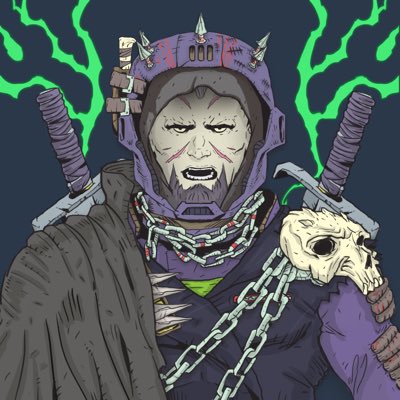 DARXKVLL's tweet photo. #NewProfilePic by @Space_Addicts #MemoryProtocol 🍕 My latest bounty warranted me enough credits to upgrade my arsenal with a mysterious bone dagger Pola had come across amongst her travels. It fits nicely on my helmet, but I wonder who’s bone this was? #BB4L #StayHungry ☠️ https://t.co/wiGxokVlYh