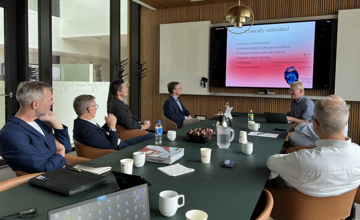 Exchanging Educational Learnings at @AAUsund - a visit by @UCSF & @DenmarkinSV🇩🇰🇺🇸 Prof Peter Chin-Hong @PCH_SF on UCSF teaching. DK-team on datadriven PBL. Focus on DEIB in young doctors: diversity, equity, inclusion, belongings, resilience, mental health… @AalborgUH @Reg_Nord