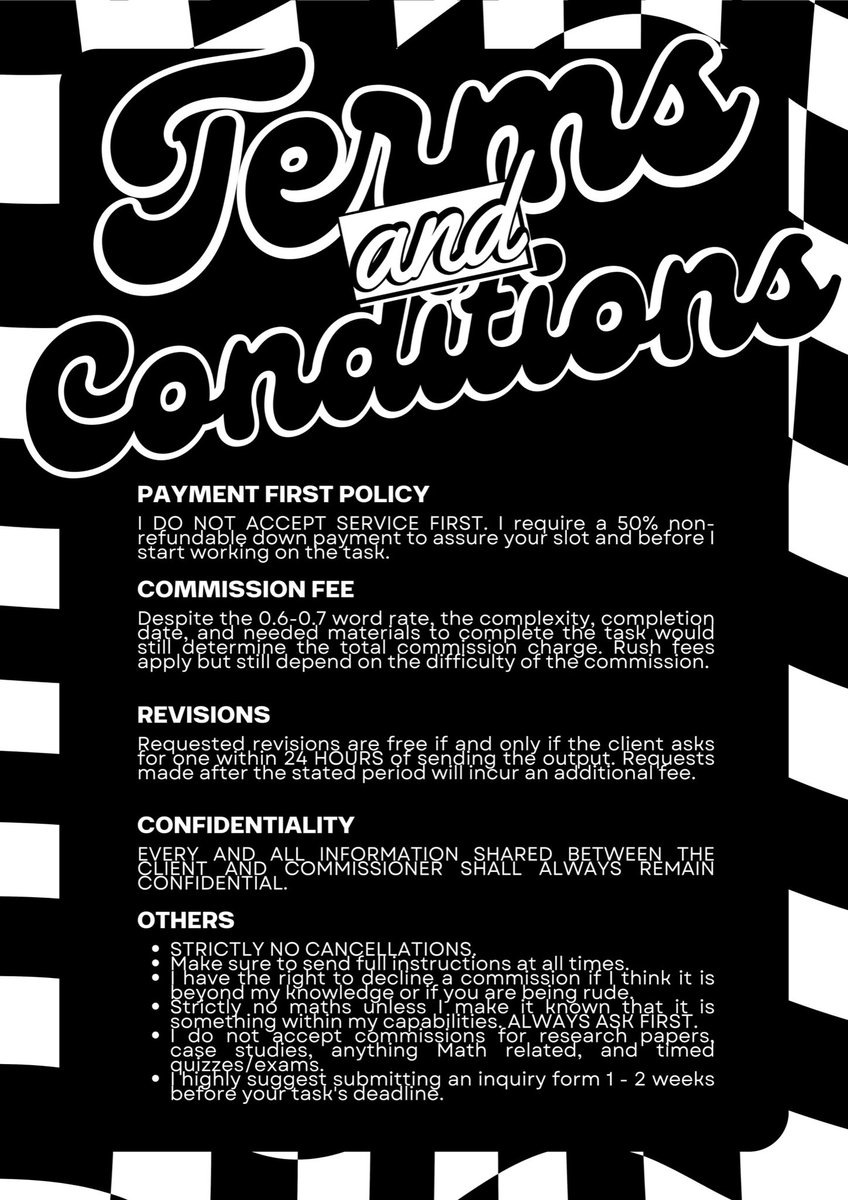 6thspence's tweet photo. this is Ian, your acad helper, once again opening commissions! having troubles in accomplishing your schoolworks? jiret comms is now at your service! 

learn more about my credentials and the services i offer through the attached pictures below.

⌫ #commstwt #tyjiret https://t.co/RqEPfsmhmF