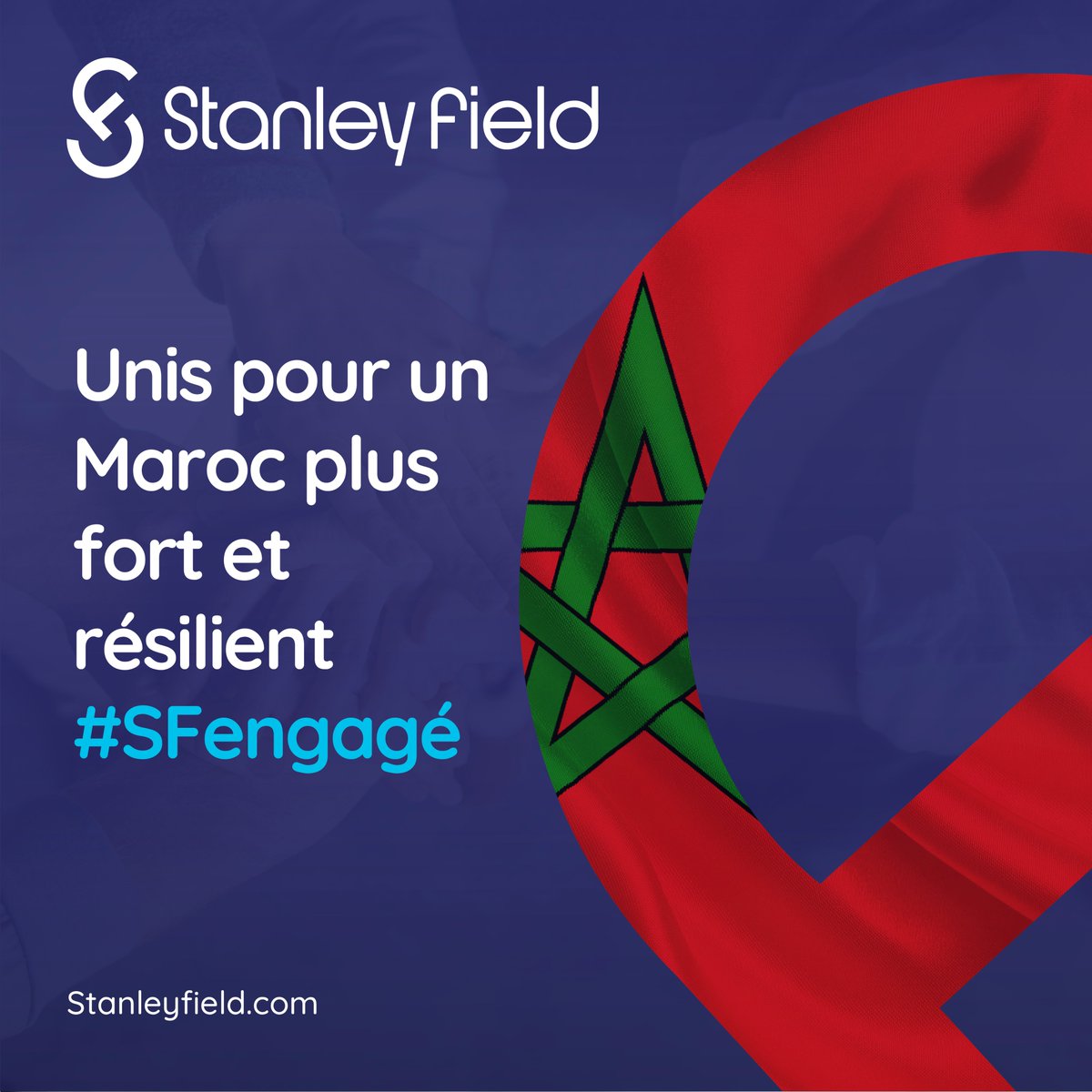 StanleyFieldgp's tweet photo. En ces moments sombres, notre solidarité va au #Maroc après le séisme. Condoléances aux familles affectées, rétablissement rapide aux blessés. Chez Stanley Field, nos valeurs d'empathie nous poussent à agir pour notre communauté. Chaque geste compte. Unis pour un monde plus fort. https://t.co/2xGiH4O0oA