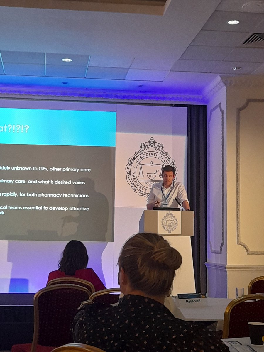 Great to hear Alistair Lane <a href="/CPPEPCPEP/">Primary care pharmacy education pathway 💙</a> illumini talking about the exciting career for #pharmacytechnicians in primary care roles #makinganimpact #aptuk2023 <a href="/KProctor_CPPE/">Kerry Proctor💙</a>