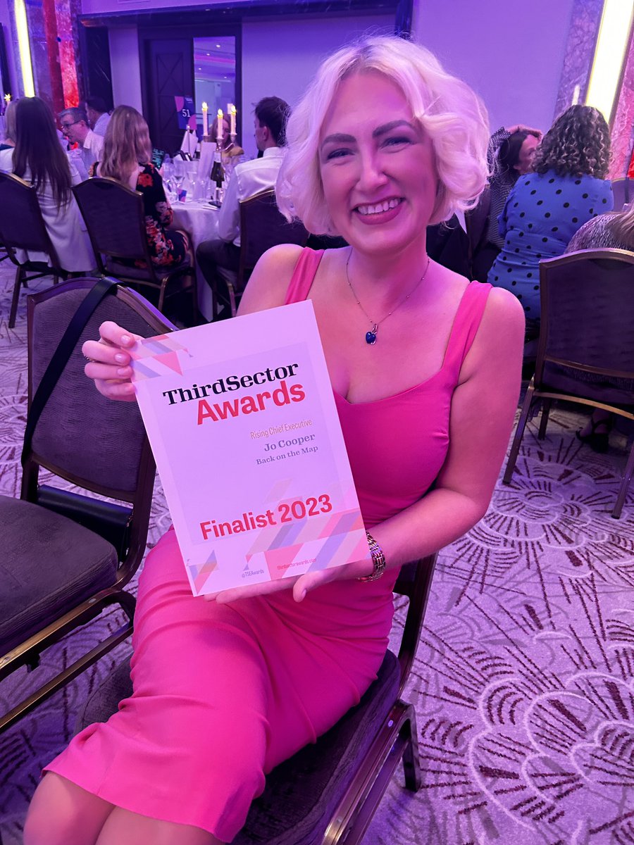 Our CEO Jo, finalist in the @TSEawards Rising Chief Executive. Her ambition for the organisation has transformed our work. Well done Jo 👏👏👏