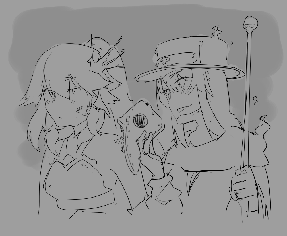I'm busy with a heavy commission so my wall doesn't have that many drawings in a row...I'll leave a quick sketch~

I leave this fanfic in your mind
#TAKAMORI medieval 
