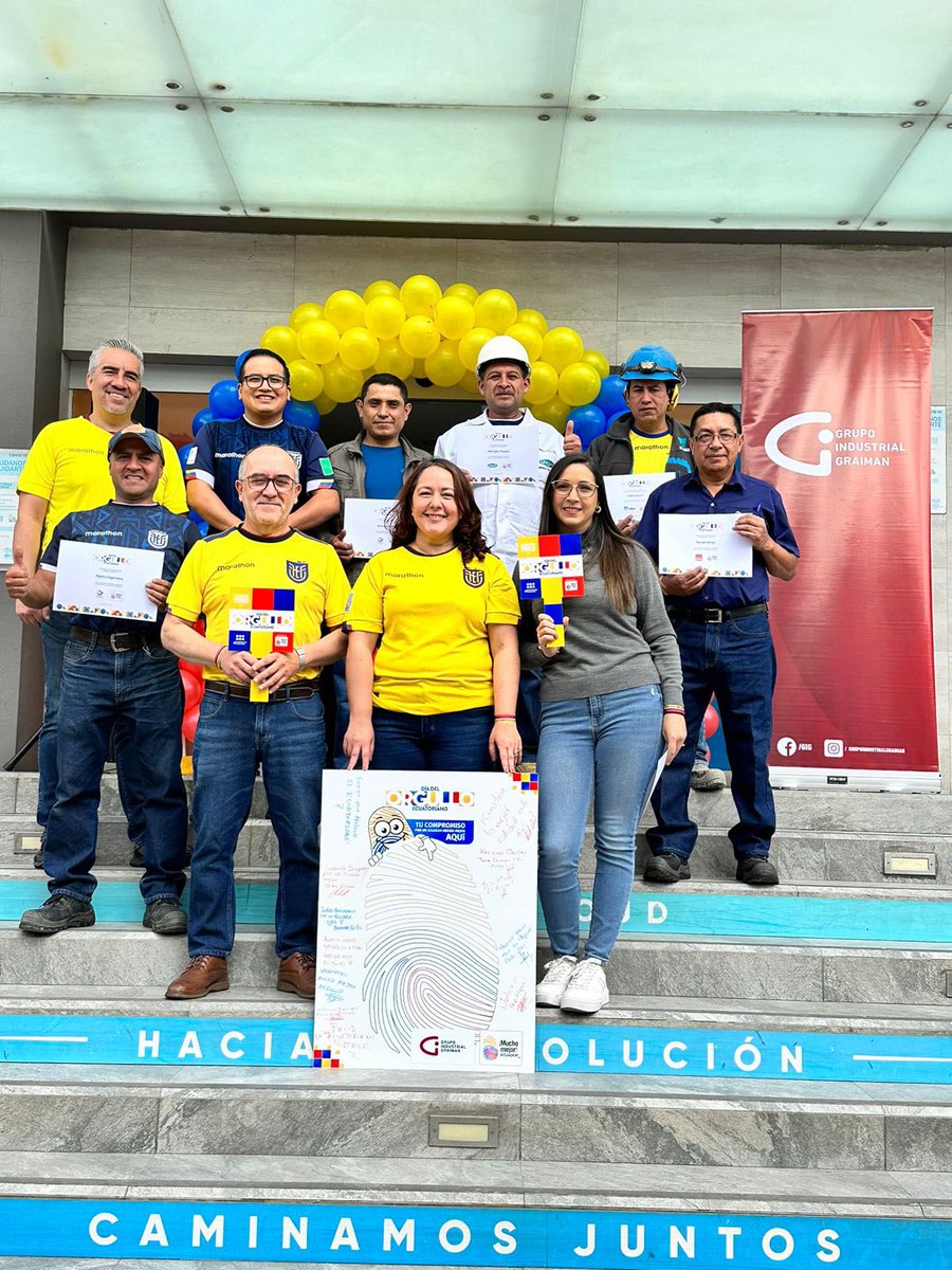 Aquí estamos presentes los ecuatorianos que con pasión, orgullo y compromiso dejamos a través de nuestras empresas el nombre del Ecuador en lo más alto 💛💙❤️ #DiadelOrgulloEcuatoriano <a href="/Graiman_EC/">graiman_ec</a>