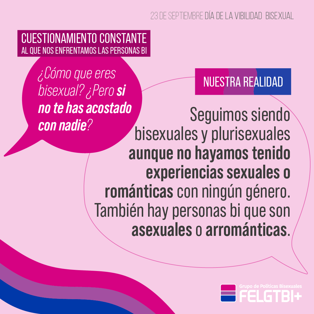 BiFELGTBI's tweet photo. 25 años después de la creación de la bandera bisexual, la realidad de las personas bisexuales y plurisexuales sigue siendo constantemente cuestionada.

Por eso, las personas bisexuales y plurisexuales exigimos que se nos vea, se nos escuche y se nos reconozca como lo que somos. https://t.co/TfaTaQZ4ye
