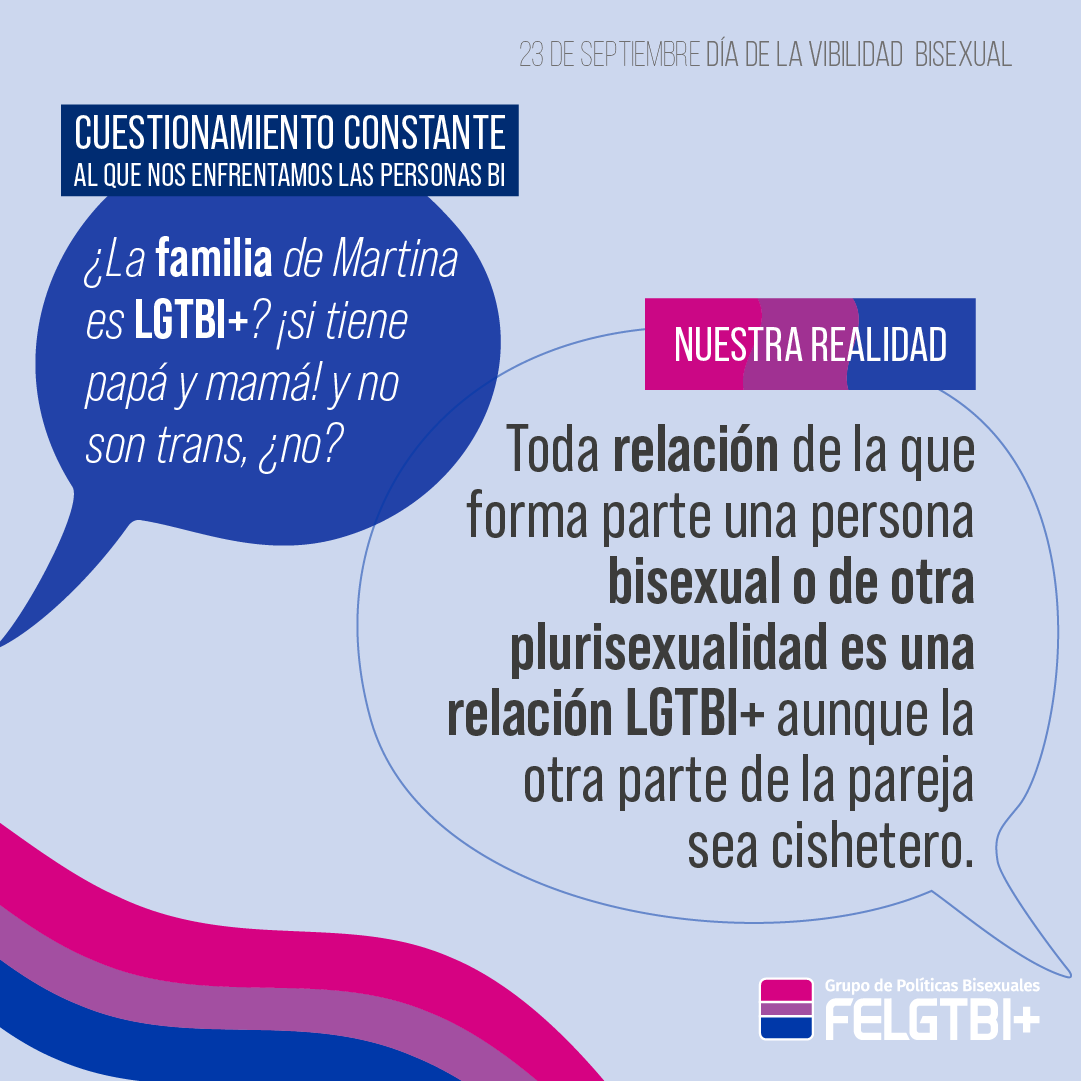 BiFELGTBI's tweet photo. 25 años después de la creación de la bandera bisexual, la realidad de las personas bisexuales y plurisexuales sigue siendo constantemente cuestionada.

Por eso, las personas bisexuales y plurisexuales exigimos que se nos vea, se nos escuche y se nos reconozca como lo que somos. https://t.co/TfaTaQZ4ye