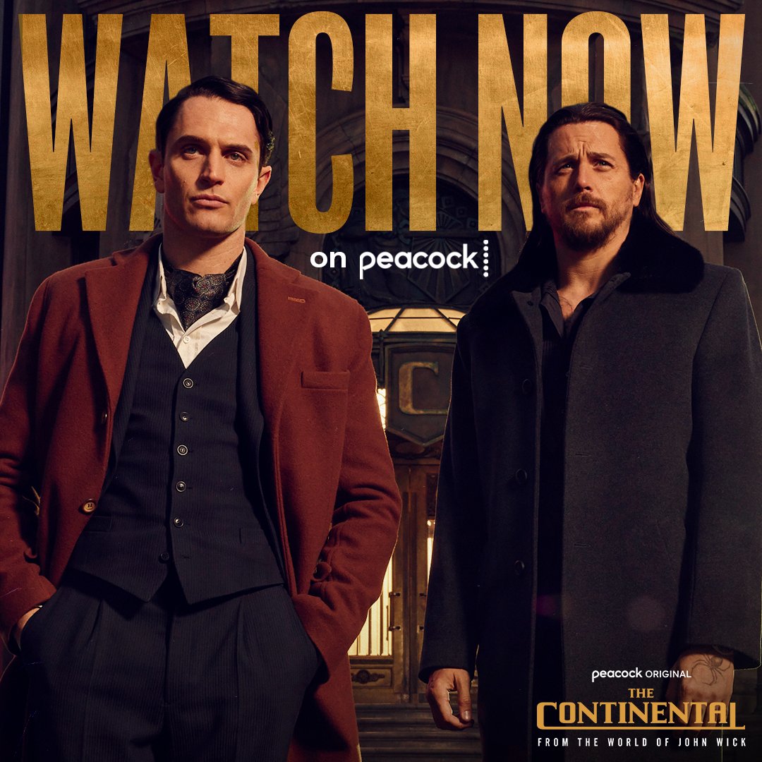 TheContinental's tweet photo. Some ties run deep. Night 1 of #TheContinental now streaming on @peacock. https://t.co/phAgQv7T18