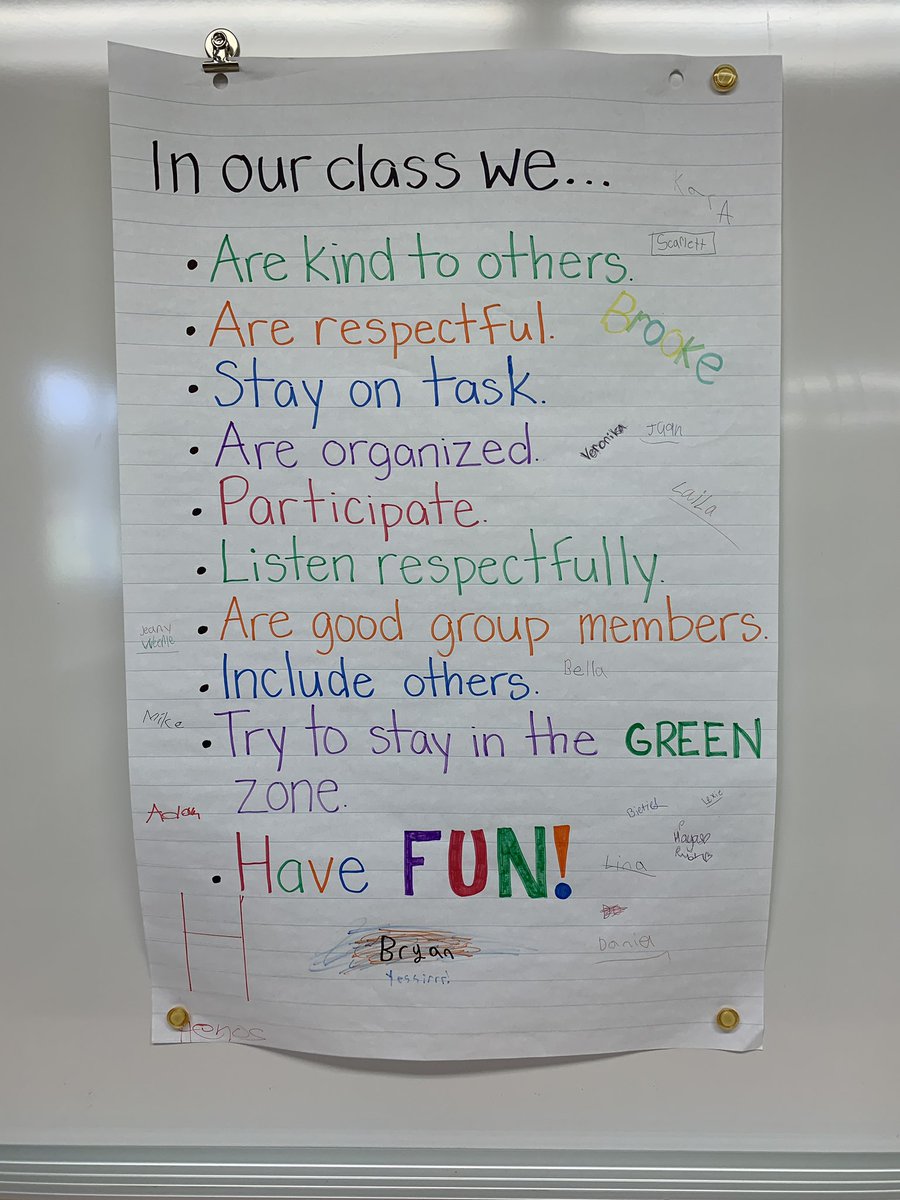 MsRunstedler's tweet photo. The norms our @StAgnesCES 5/6s thought were most important in our classroom. ♥️👍🏻 https://t.co/FCZgv22UMQ