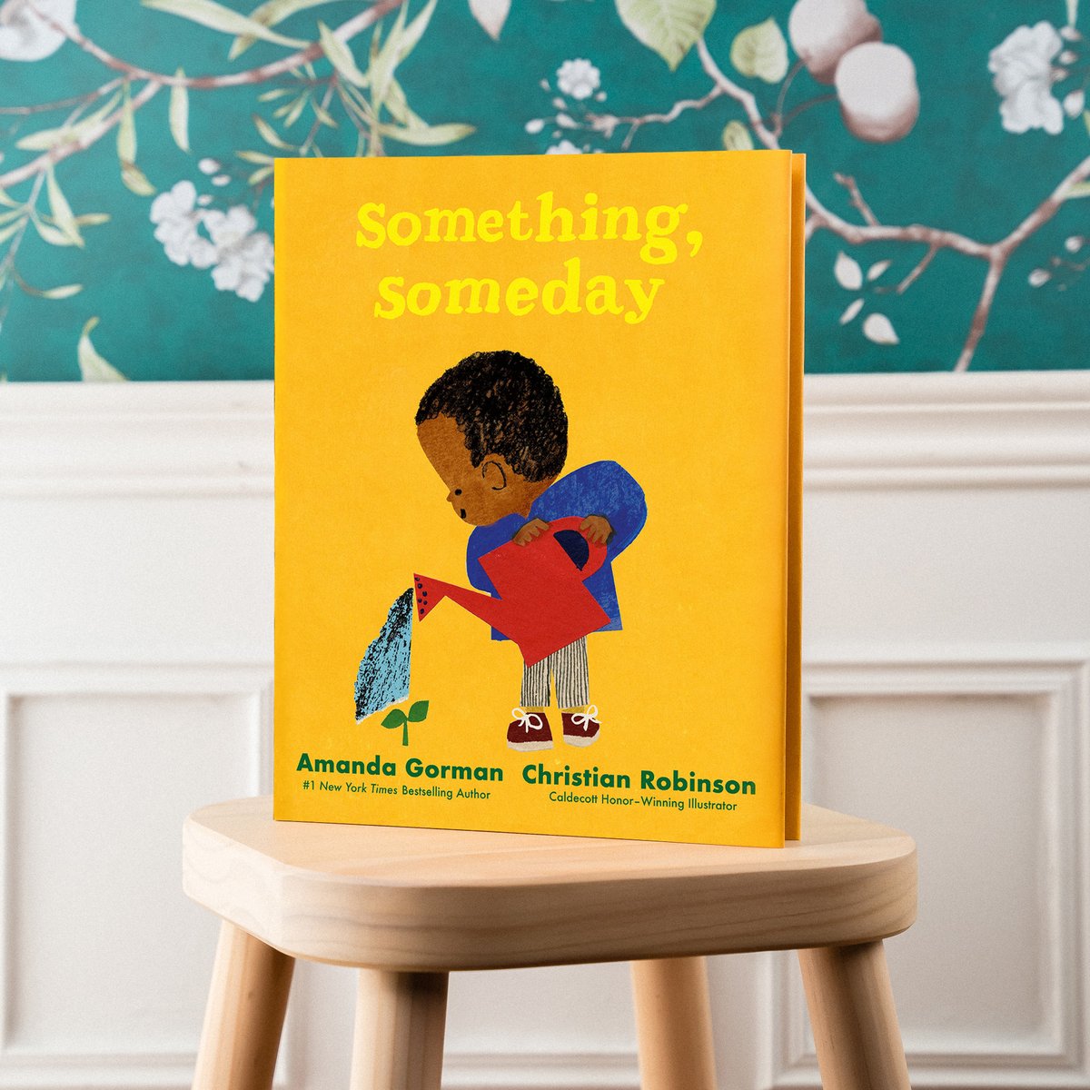 We just can't believe that SOMETHING, SOMEDAY by @TheAmandaGorman and illustrated by Christian Robinson hits shelves this week!! Coming soon to a bookstore near you on TUESDAY!!!