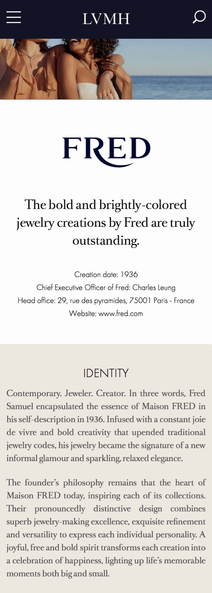 gladyoucome  Becky's Q0 on X: FRED is the subsidiary of LVMH which known  as a French multinational holding and conglomerate specializing in luxury  goods. LVMH's portfolio includes Tiffany & Co., Christian