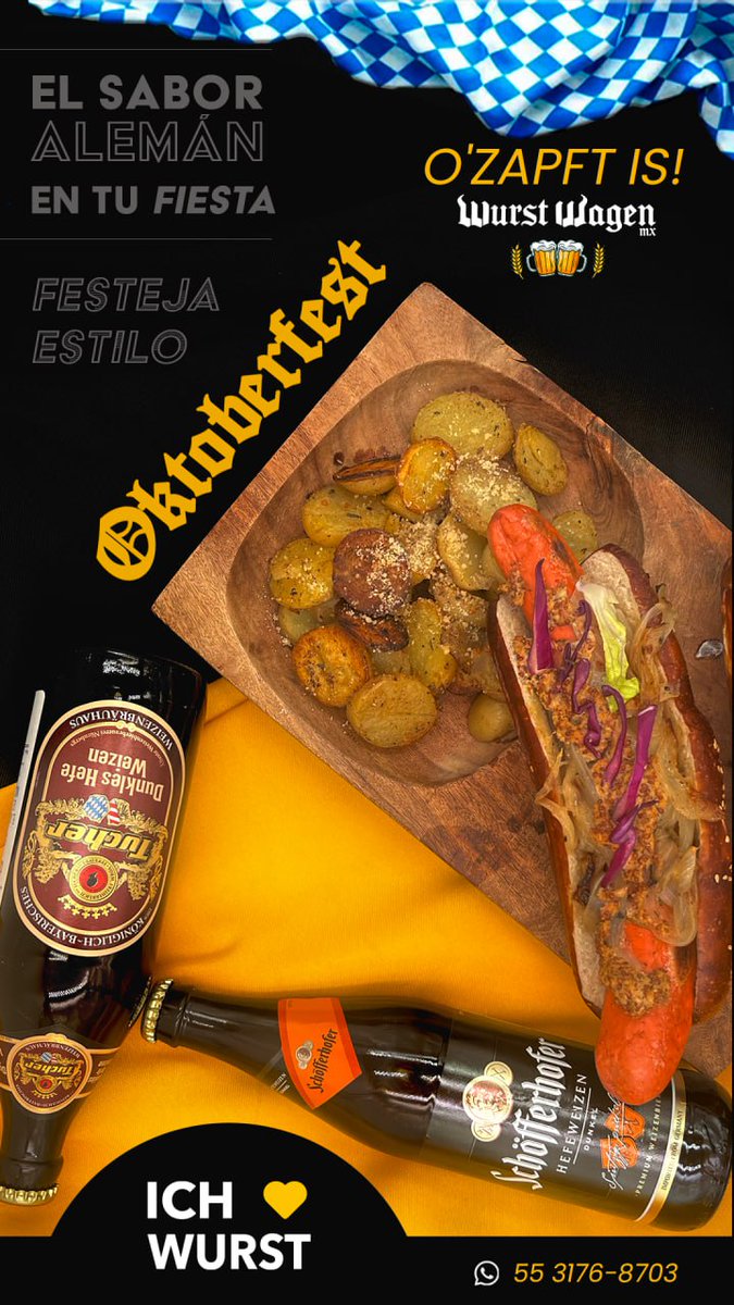 Lleva #Oktoberfest a tu casa o empresa y celebra con tus colaboradores y amigos 
- Cotiza al 📱55 3176-8703
- Salchichas y cerveza alemana
- Hamburguesas y emparedados
- Servicio en Food truck o Stand
.
#OKTOBERFESTMX #cdmx #cateringcdmx  #OKTOBERFESTcdmx  #comidaalemanaenmexico