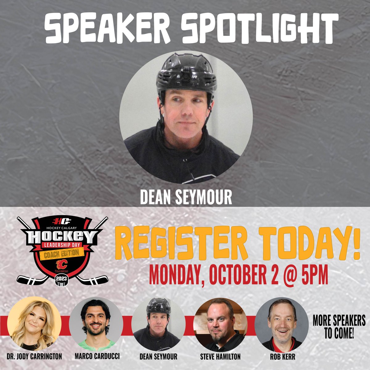SPEAKER SPOTLIGHT ‼️ @SeymourHockey1 will join us at Leadership Day COACH EDITION to speak on Early Season Player Assessment! We can’t wait build up our hockey knowledge with help from Dean! Spots available! Check out speaker bios and register today ➡️bit.ly/3yCAJmH