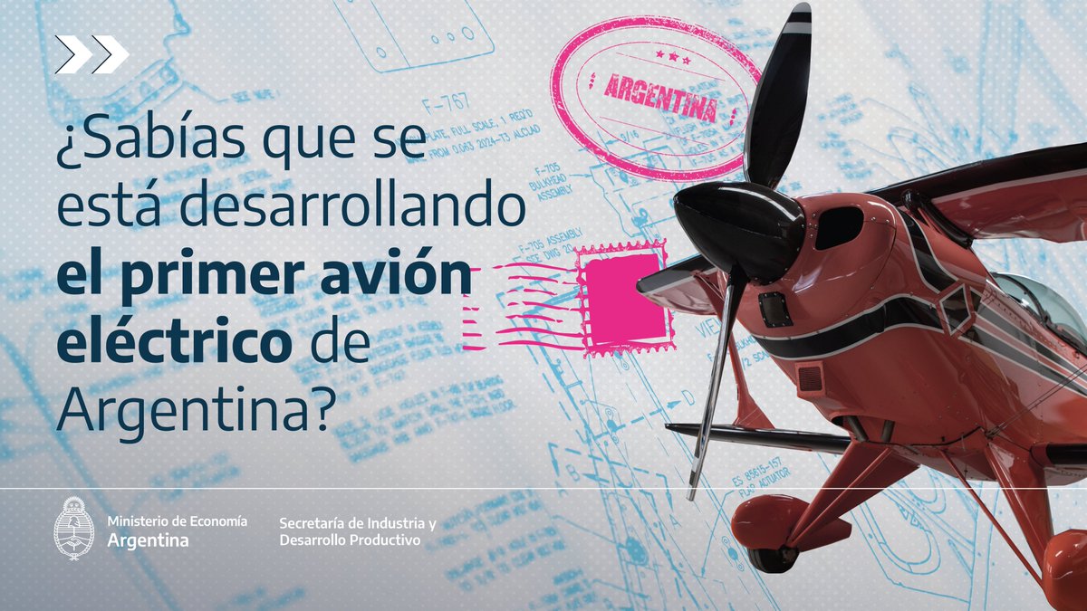 produccion_arg's tweet photo. Una PyME que vuela alto con su innovación 🛩️

AVIEM está desarrollando el primer avión eléctrico de nuestro país, con tecnología de punta.

La acompañamos para que pueda producir las baterías y controladores electrónicos que se necesitan para este hito de la #IndustriaNacional. https://t.co/2unXkBc0WE