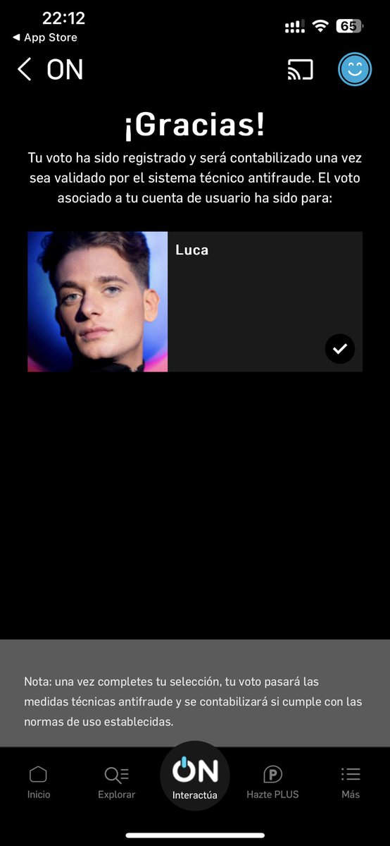 Jose6o's tweet image. Y porque a mí me dice esto?, si yo siempre doy legal😜😏

Nota: una vez completes tu selección, tu voto pasará las medidas técnicas antifraude y se contabilizará si cumple con las normas de uso establecidas.

 #GHVIP22S